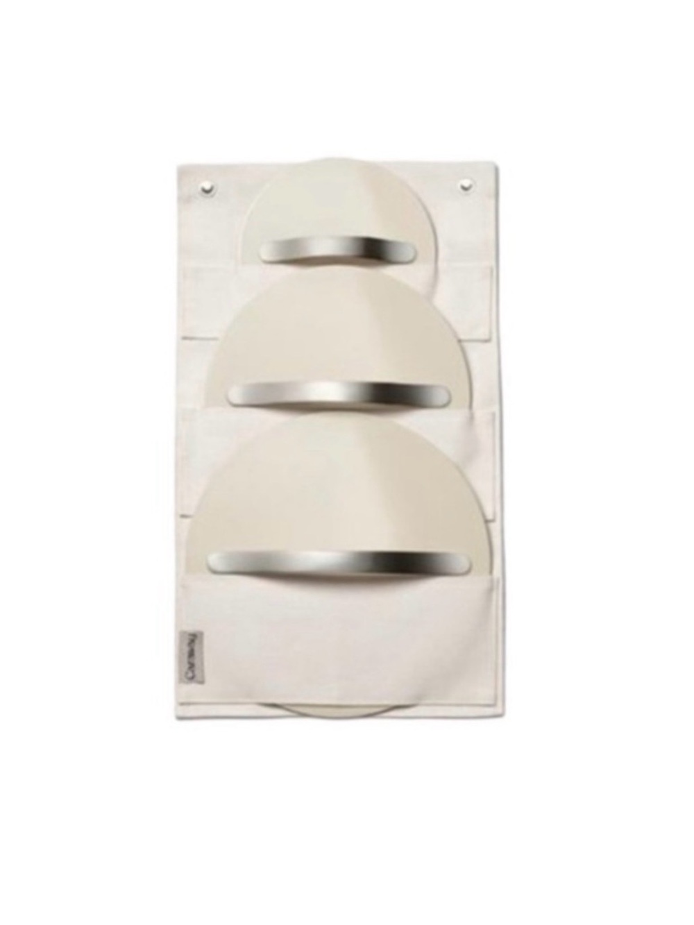 Canvas Wall-Mounted Pot Lid Organizer - Cream